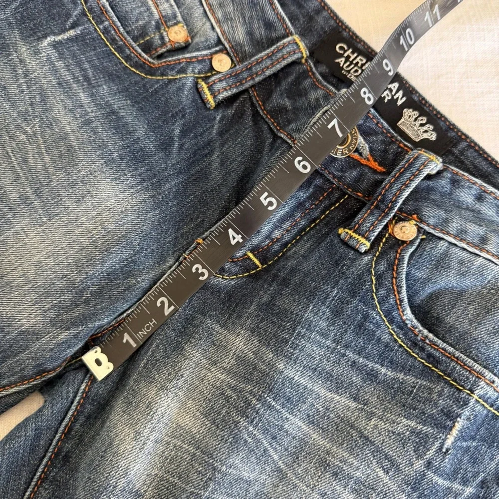 Christian Audigier Y2K Est‎ Denim 1958 Skull Embroidered Jeans Mens 27x33